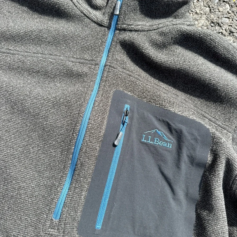 L.L. Bean Comfort Stretch Quarter Zip Pullover Men‎ Large Reg Grey